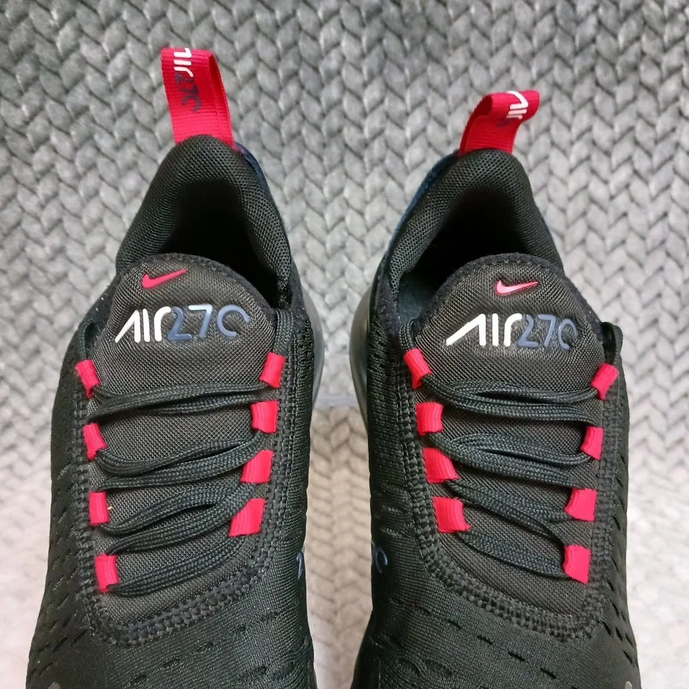 Nike Air Max 270 Black Midnight Navy Red GS Running Shoes Size 4.5Y Women's 6